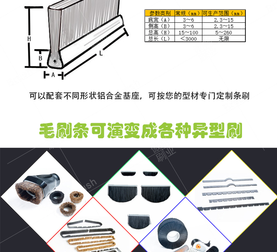 毛刷條形狀 毛刷條形狀